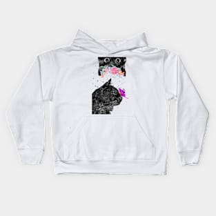 Peeking cat Kids Hoodie